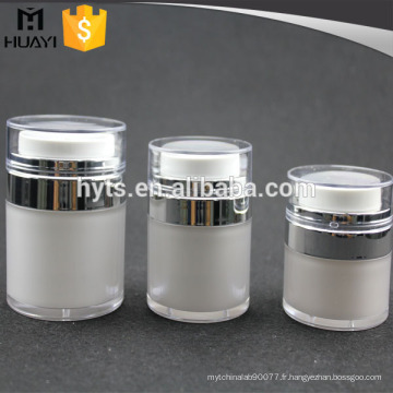 15ml 30ml 50ml vide forme ronde presse type acrylique pot pour cosmétique avec bouchon transparent